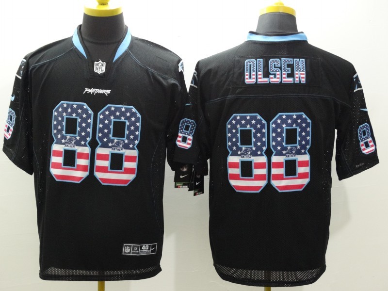 Men's Carolina Panthers Greg Olsen #88 Black Jersey